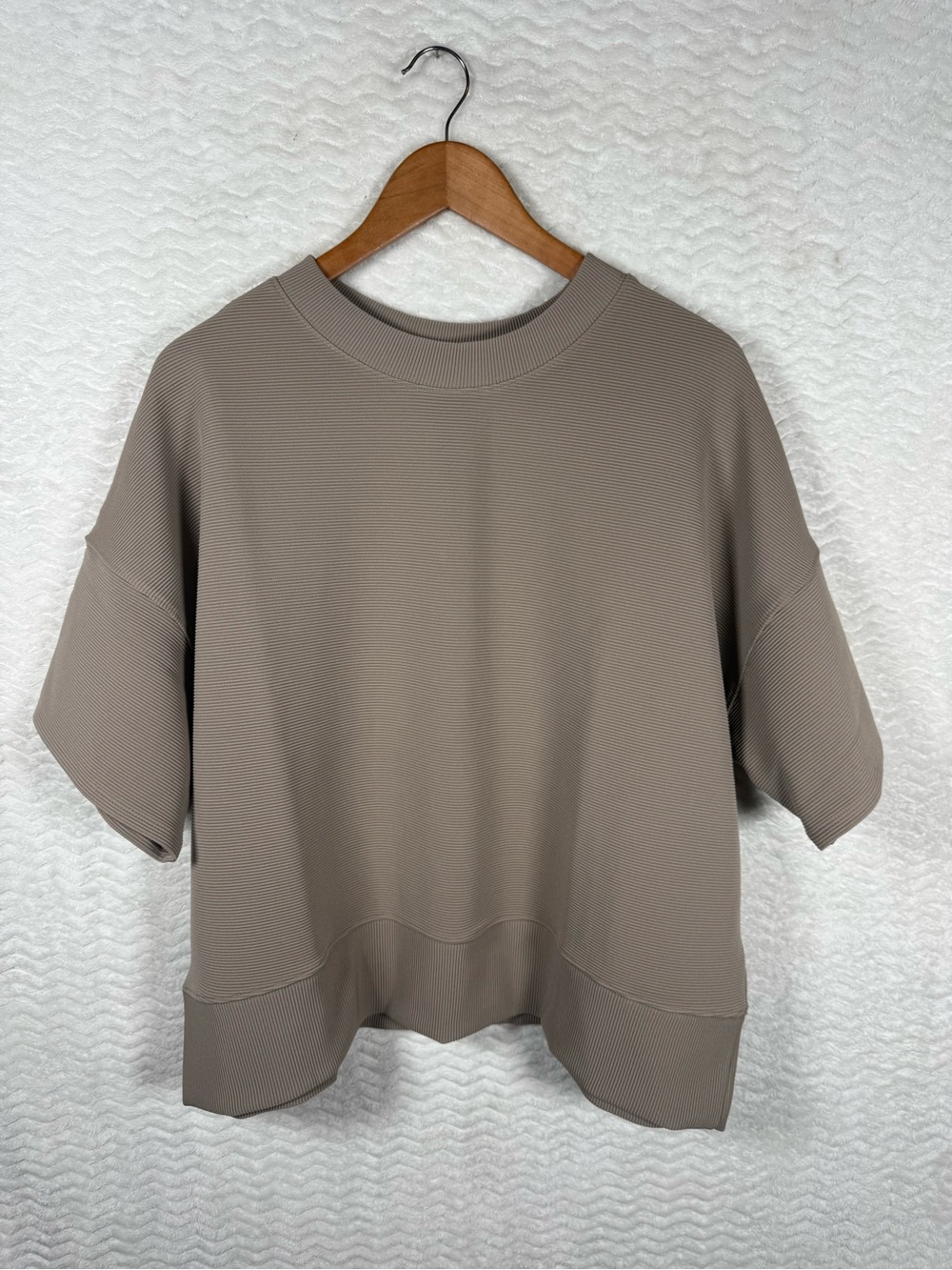 Zenana Outfitters Taupe Ribbed Neck Lounge Top & Bottom. Size Large 🧡 - Picture 4 of 17